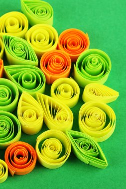 renkli arka plan mavi yakın çekim quilling