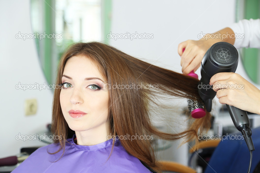 Young girl in beauty salon