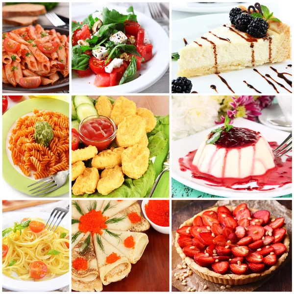 Collage de deliciosa comida —  Fotos de Stock