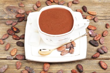 Bir fincan sıcak çikolata.