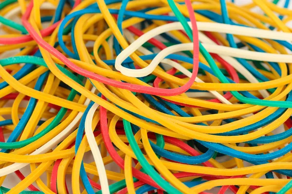 Colorful rubber bands close-up — Stock Photo, Image