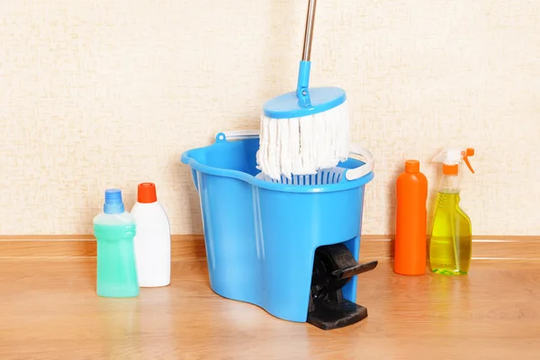 House cleaning equipment with  mop — Stock Photo, Image