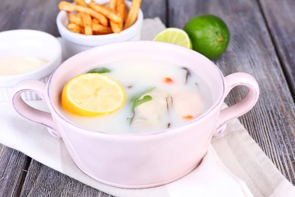 Sopa con ostras — Foto de Stock