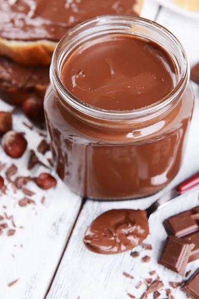 Zoete chocolade crème — Stockfoto