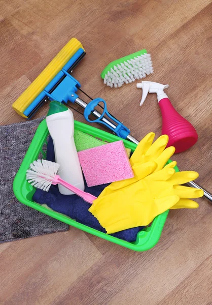 Reinigungsprodukte und Werkzeuge — Stockfoto