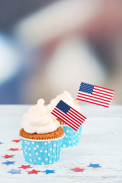 Патриотические праздничные кексы США — стоковое фото