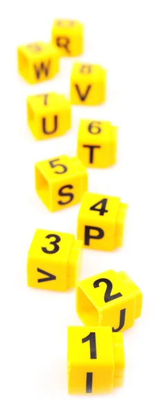 Educational cubes with numbers — Stock Photo, Image