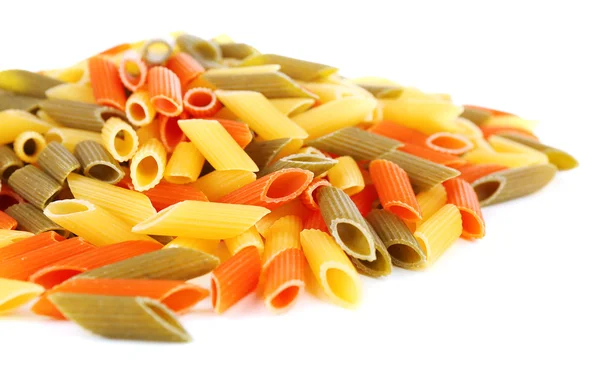 Bunte Pasta auf Weiß — Stockfoto