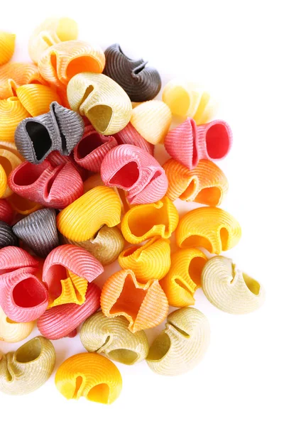 Kleurrijke pasta op wit — Stockfoto