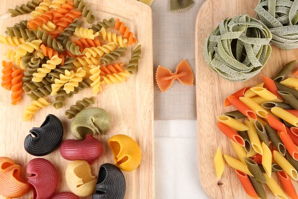 Colorful pasta on table — Stock Photo, Image