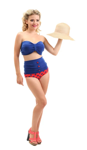 Mooi meisje in pin-up stijl — Stockfoto