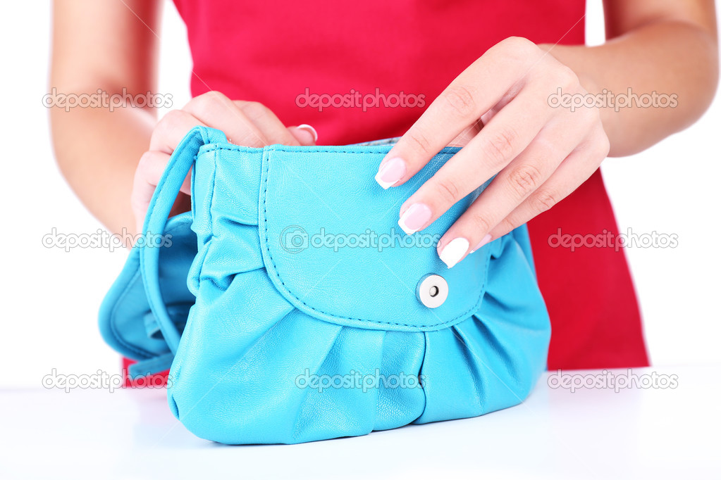 Female hand with stylish colorful nails