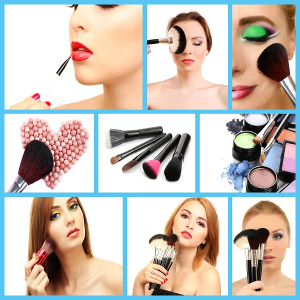 Maquillaje Collage Fotos —  Fotos de Stock