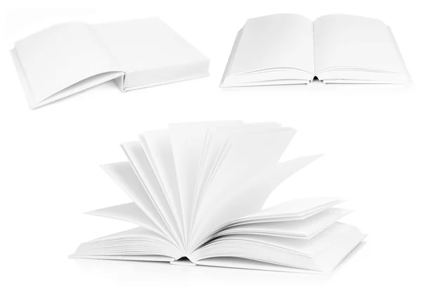 Collage of white books — Stock Photo, Image