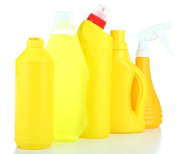 Cleaning products isolated on white — Stock Photo, Image