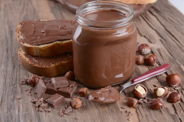 Zoete chocolade crème — Stockfoto