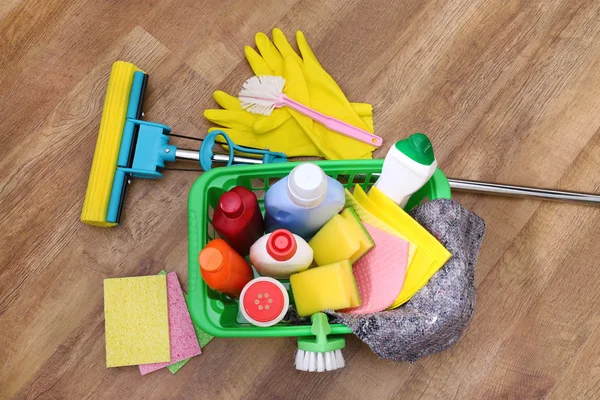 Zbiór narzędzi do czyszczenia — Zdjęcie stockowe