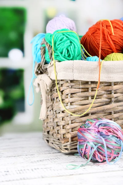 Multicoloured knitting yarn — Stock Photo, Image