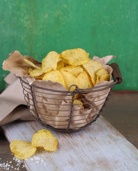 Tasty potato chips — Stock Photo, Image
