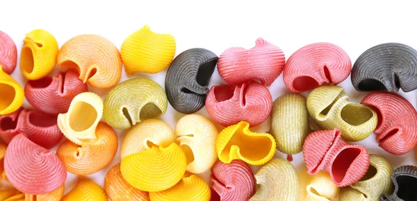 Colorful pasta on white — Stock Photo, Image
