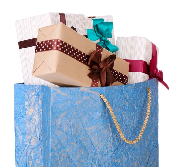 Scatole regalo in sacchetto di carta — Foto Stock