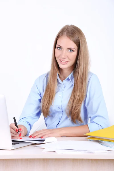 Business woman with documents Stock Picture
