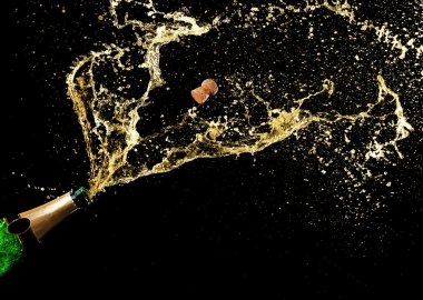 Siyah şampanya sıçraması