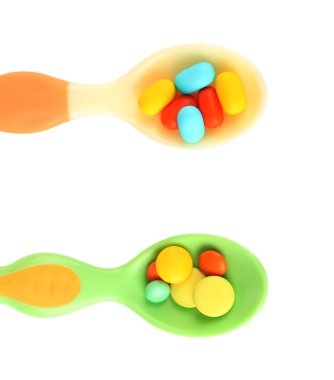 Renk haplarla plastik kaşık