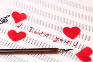 Müzik not defterinde müzik notlar