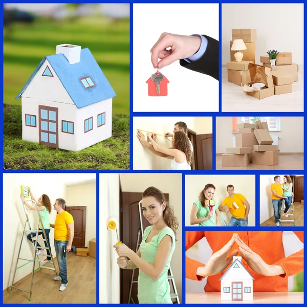 Immobilien-Collage — Stockfoto