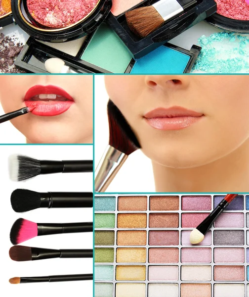 Collage with female lips — Stock Photo, Image