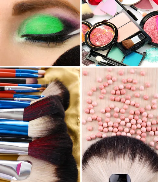 Make-up different collage — Stock Photo, Image