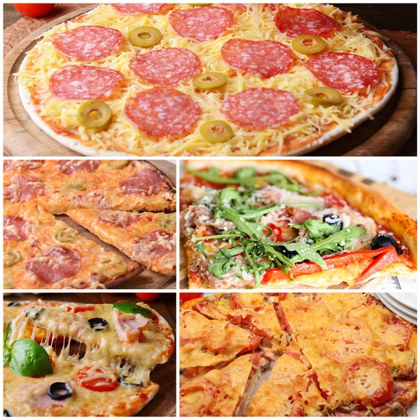 Pizza fresca sostenuta — Foto Stock