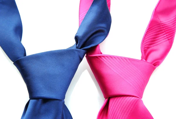 Pink and blue ties — Stock Photo, Image