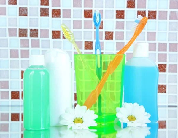 Cosmetici e accessori da bagno — Foto Stock