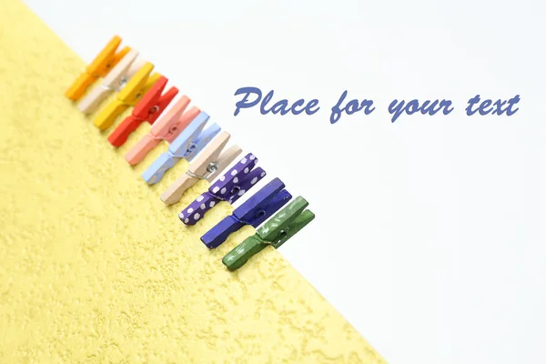 Colorful wooden pins — Stock Photo, Image