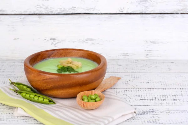 Tasty peas soup — Stock Photo, Image