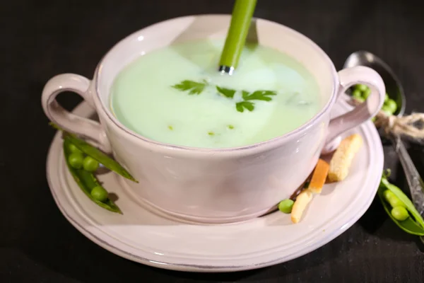 Tasty peas soup — Stock Photo, Image