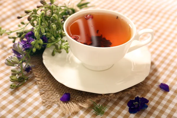 Cup of fresh herbal tea — Stock Photo, Image