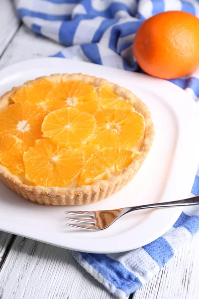 Zelfgemaakte oranje tart — Stockfoto