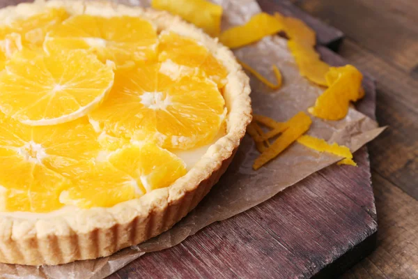 Zelfgemaakte oranje tart — Stockfoto