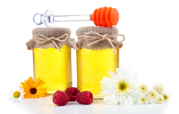 Jar full of delicious fresh honey — Stock Photo, Image
