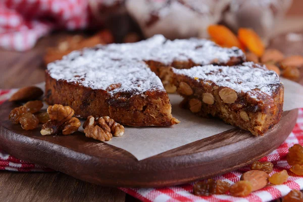 Pyszny tort panforte na stół szczegół — Zdjęcie stockowe