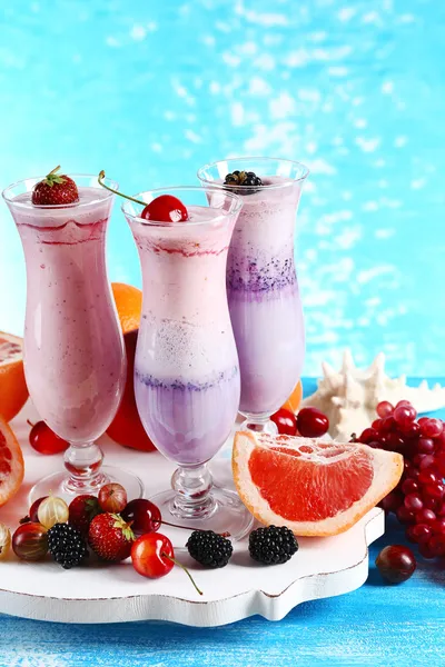 Läcker frukt milkshake — Stockfoto