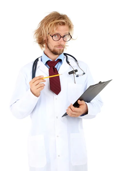 Funny doctor in glasses — Stock Photo, Image