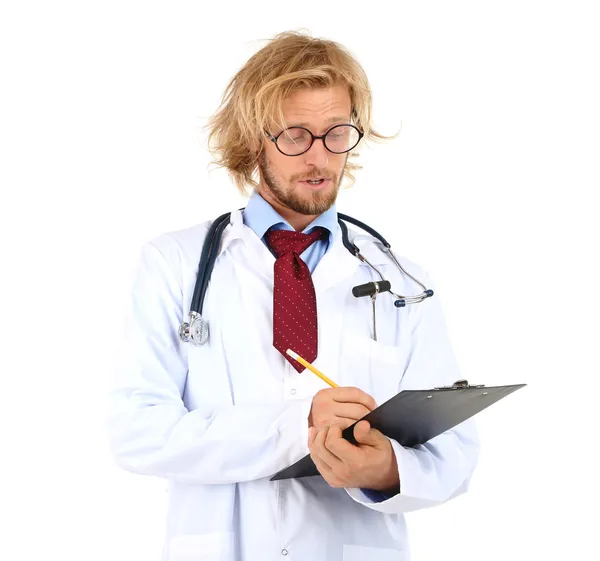 Funny doctor in glasses — Stock Photo, Image