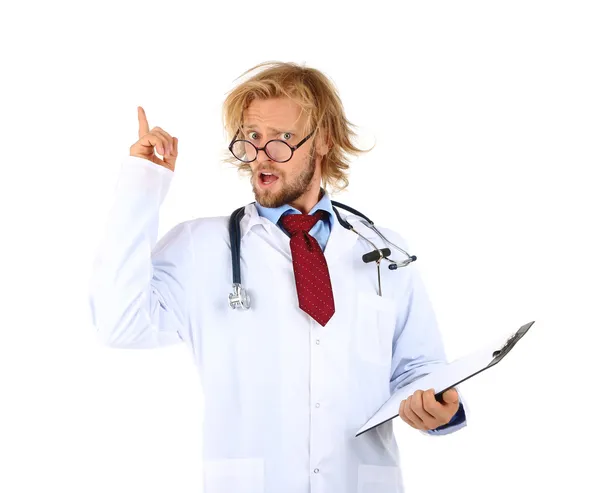 Funny doctor in glasses — Stock Photo, Image