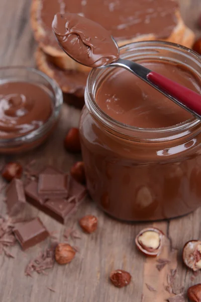 Zoete chocolade crème — Stockfoto