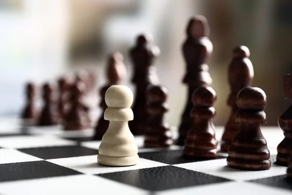 Chess board with pieces — Stock Photo, Image