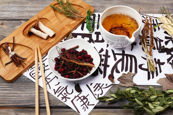 Chinese herbal medicine ingredients — Stock Photo, Image